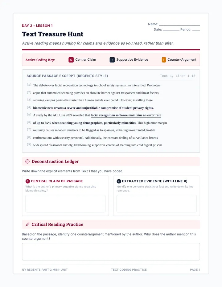 Text Coding Activity