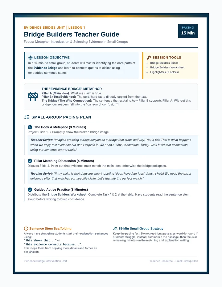 Bridge Builders Teacher Guide