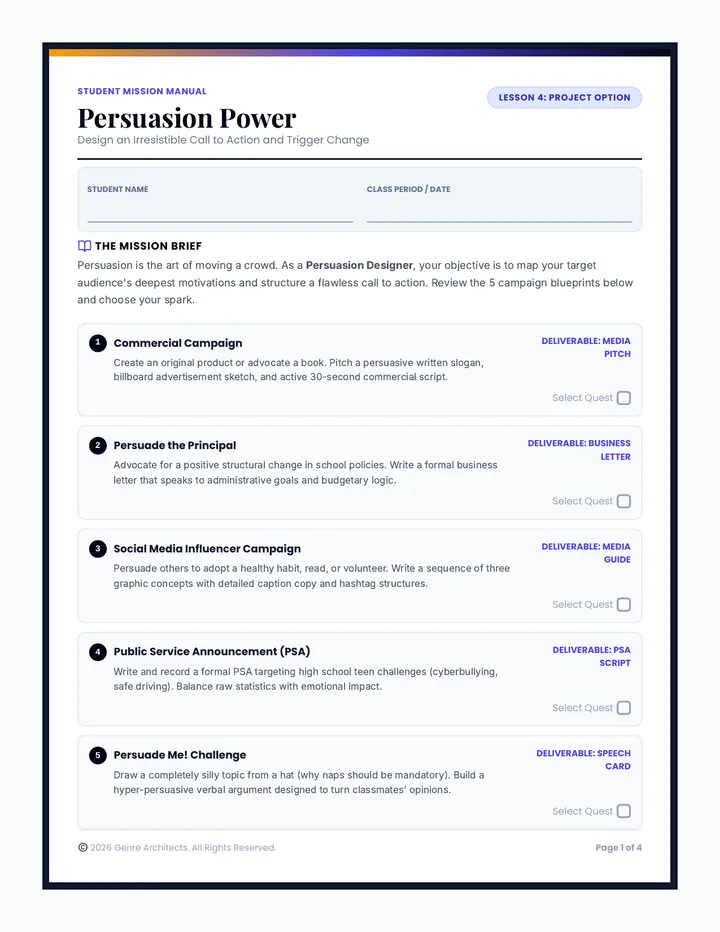 Persuasion Power Student Workbook