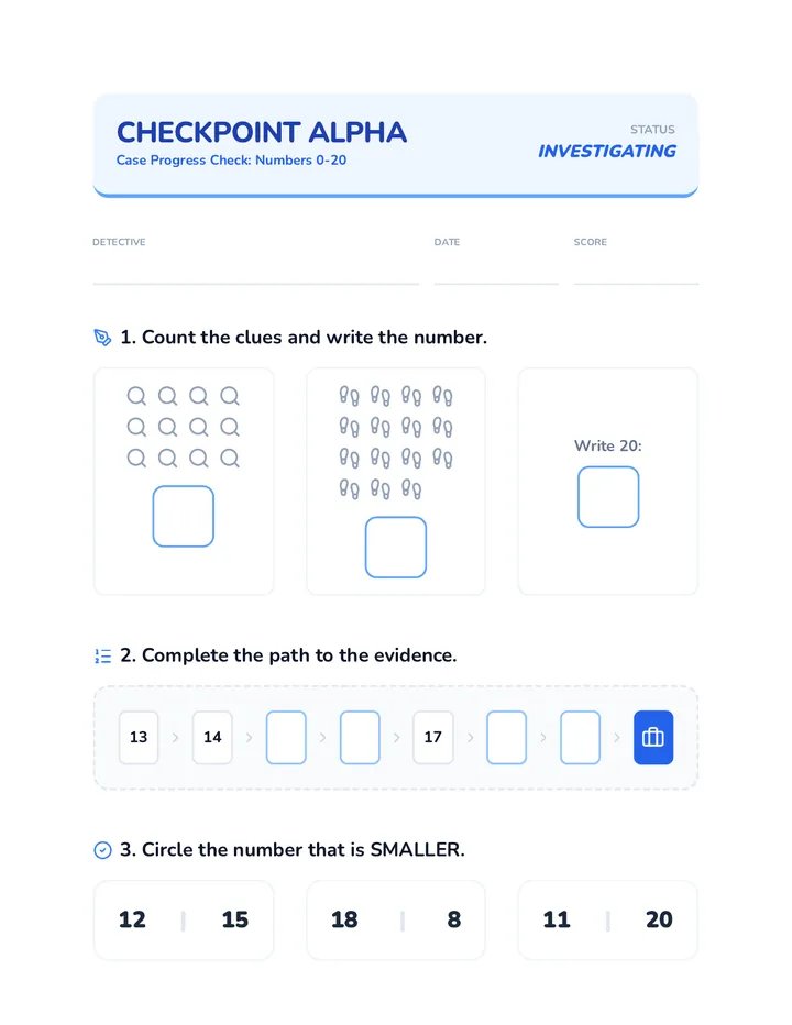 Checkpoint Alpha Formative 0-20