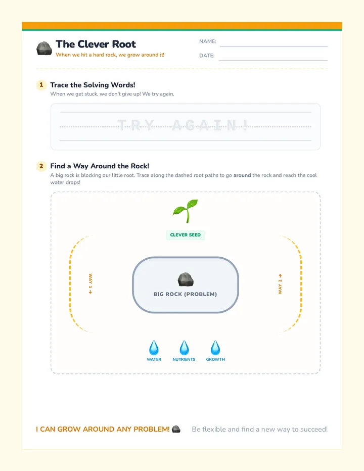 Root Obstacle Activity Sheet