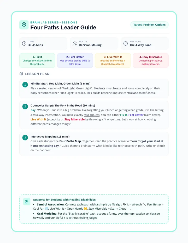Four Paths Counselor Guide