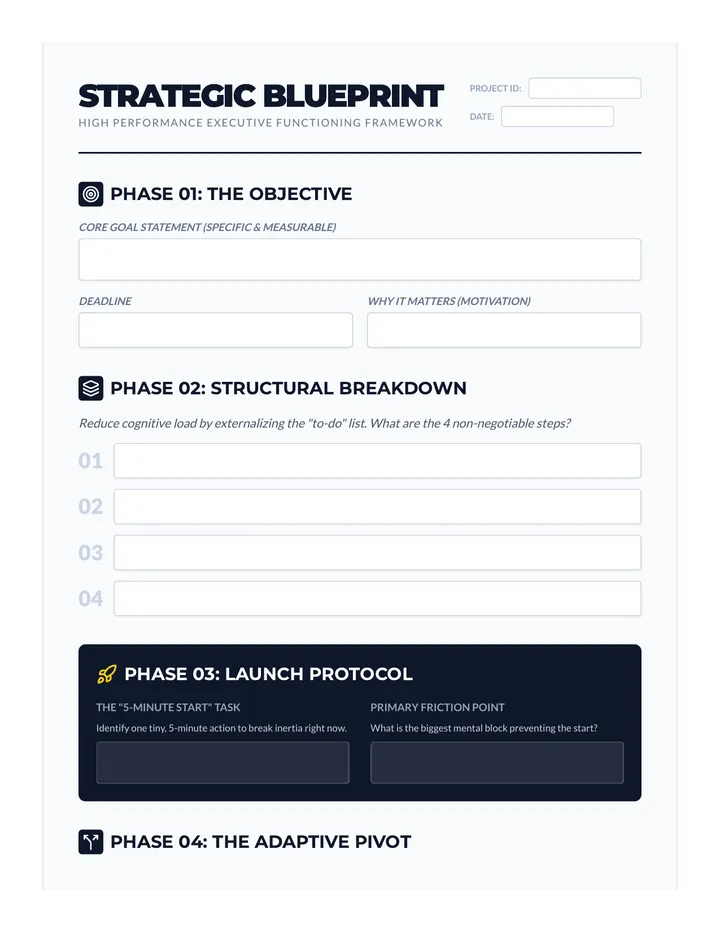 Strategic Blueprint Worksheet