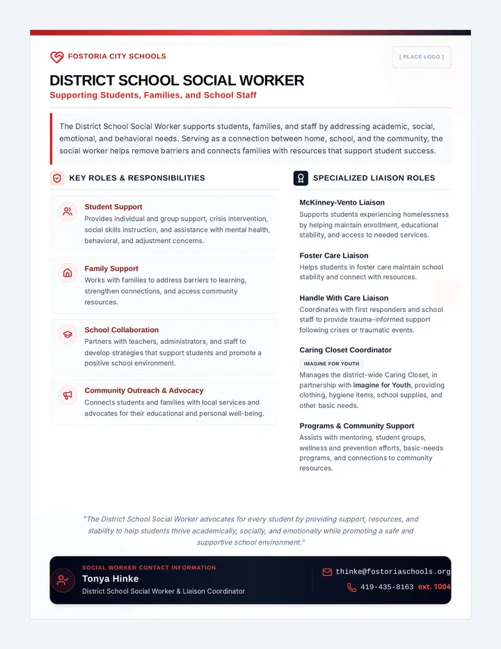 District Social Work Flyer
