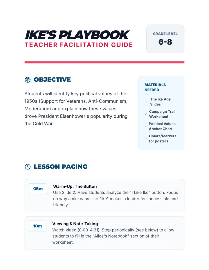 Ikes Playbook Teacher Guide