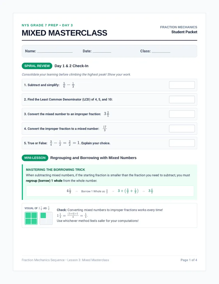 Mixed Masterclass Student Packet