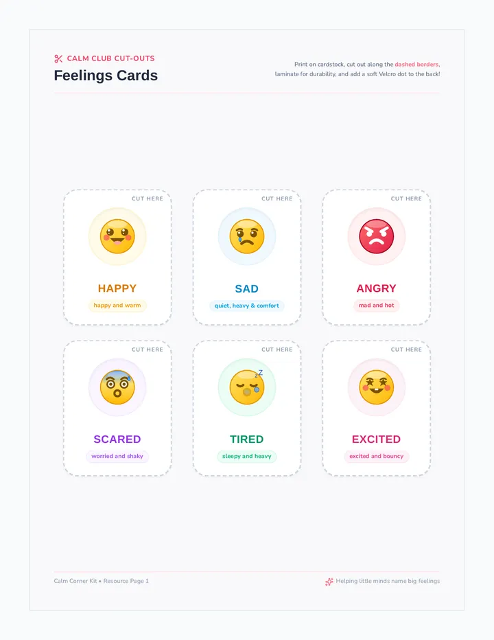 Feelings and Choices Cards