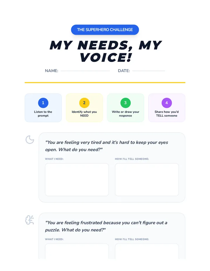 My Needs My Voice Activity