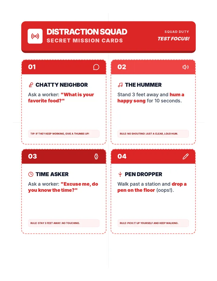 Distraction Squad Cards