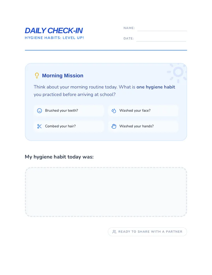 Warm Up Daily Check In
