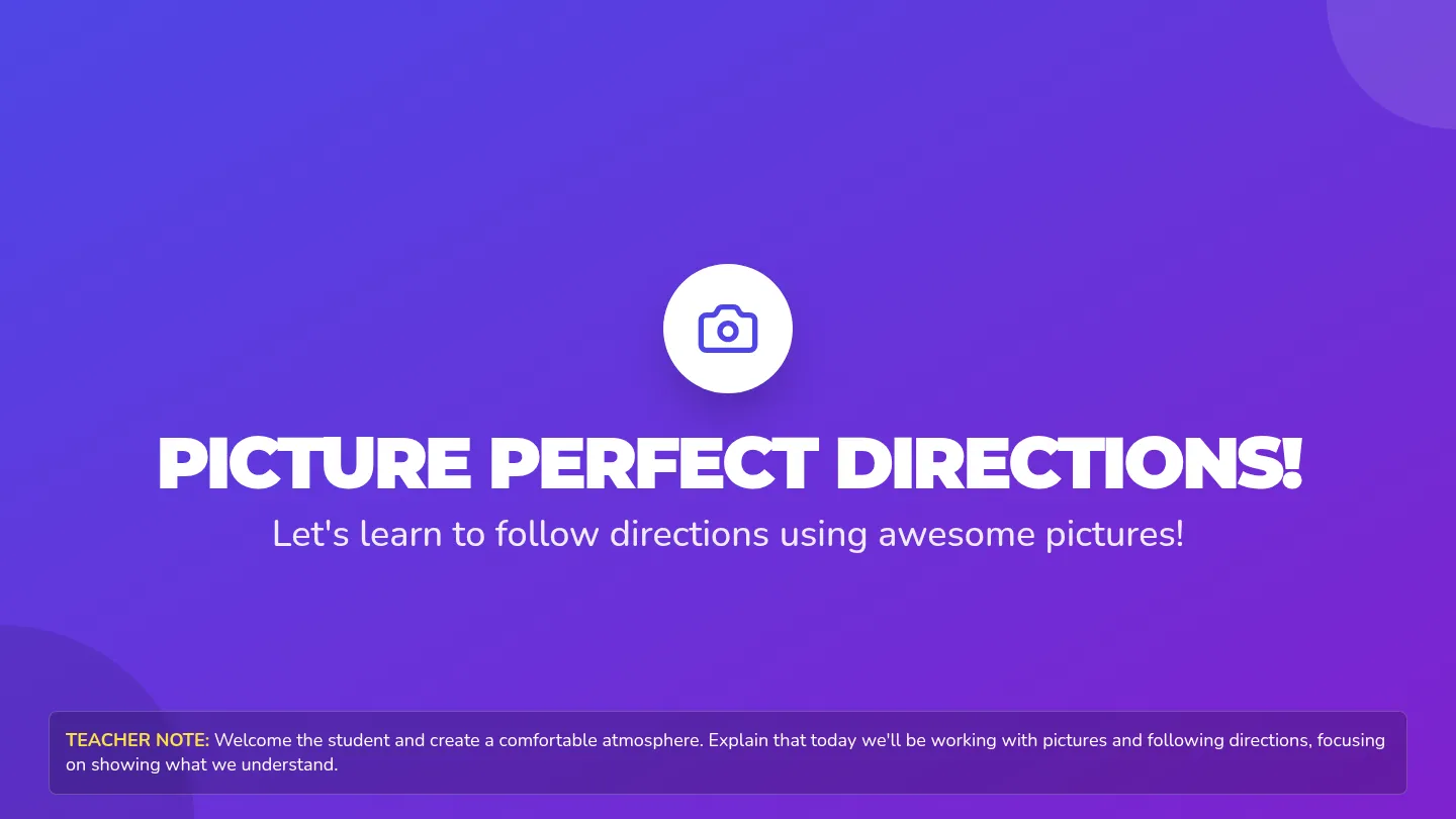 Picture Perfect Directions Slide Deck