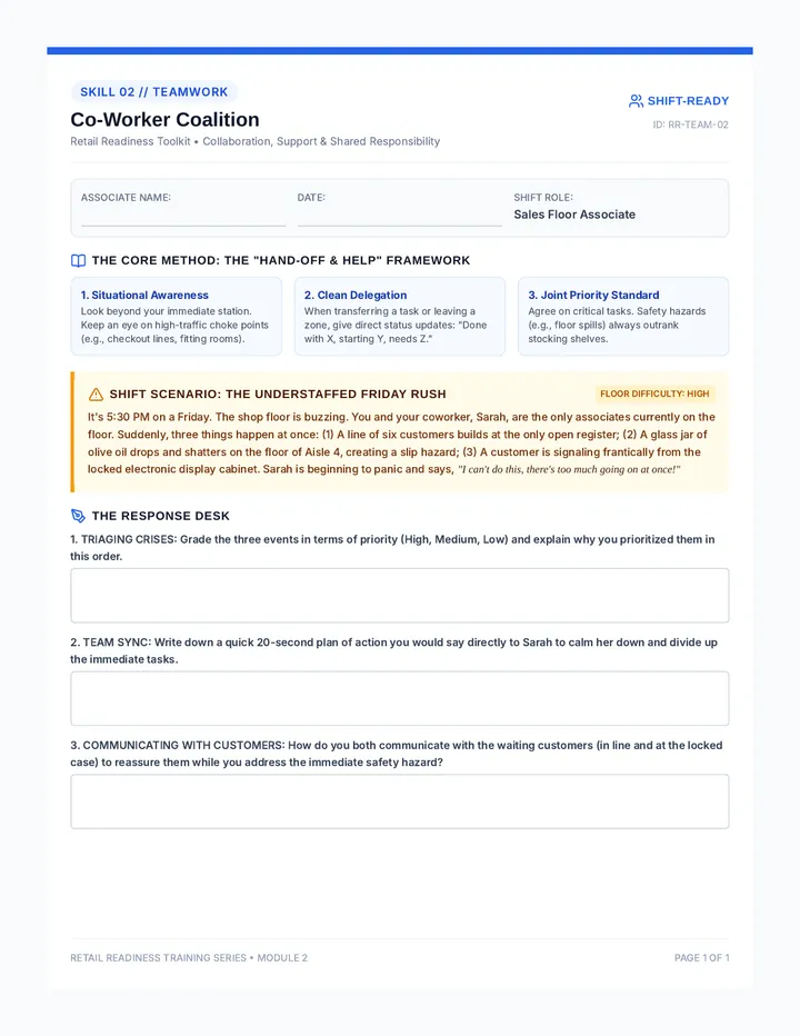 Co-Worker Coalition Worksheet