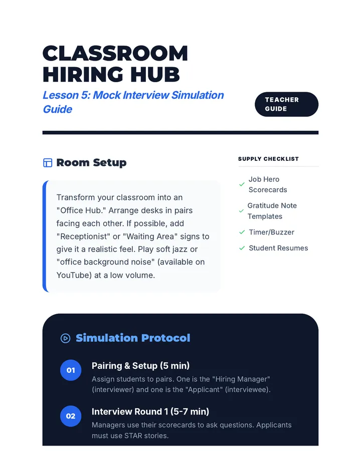 Hiring Hub Teacher Guide