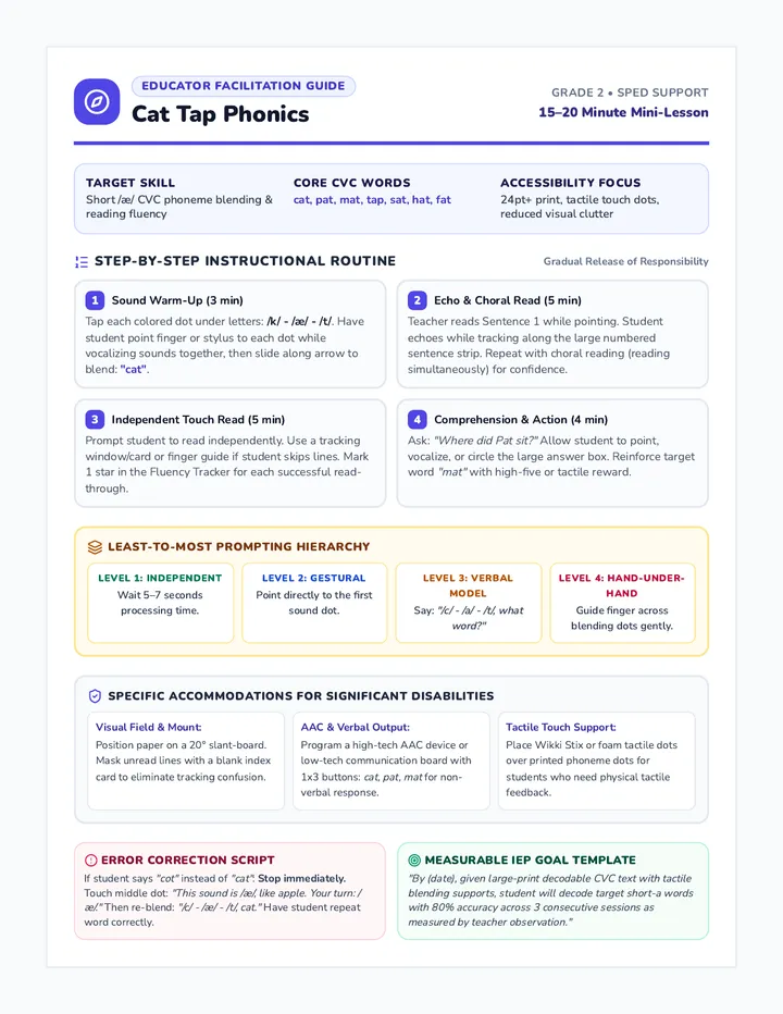 Cat Tap Teacher Guide