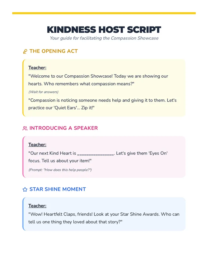 Kindness Host Script