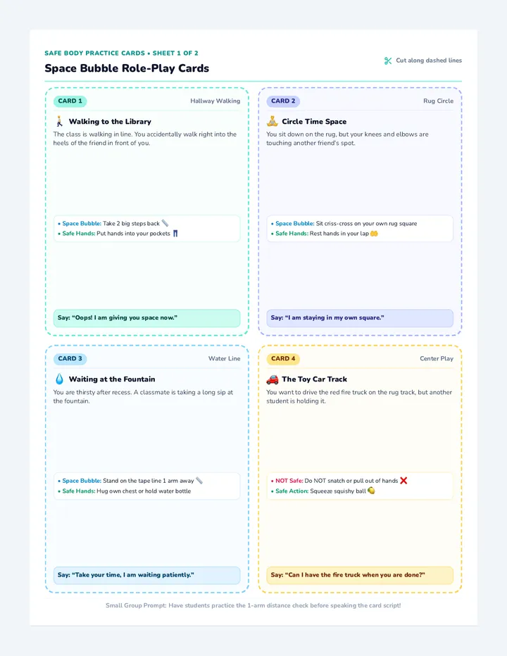 Space Bubble Scenario Cards