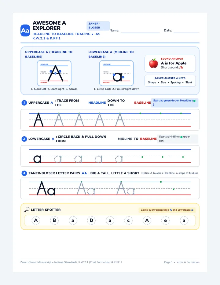 Awesome A Worksheet Pack