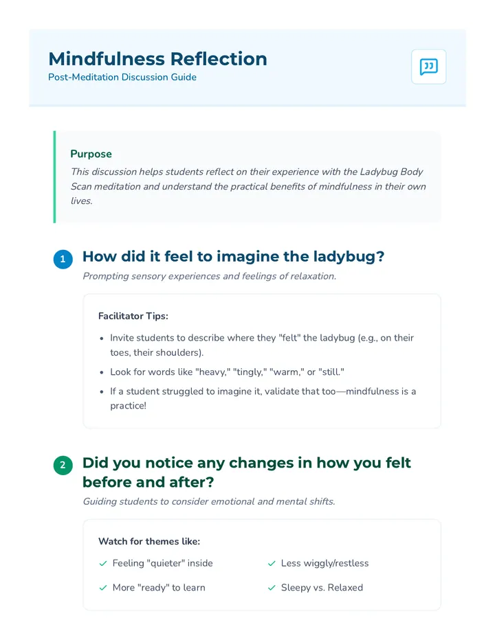 Mindful Mornings Discussion Guide