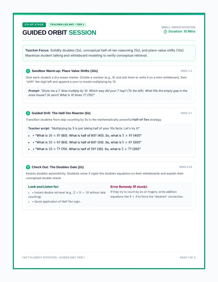 Guided Station Lesson Mats