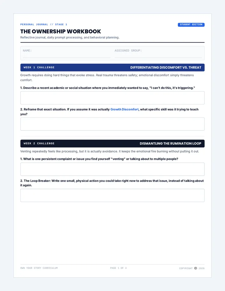 Personal Ownership Workbook