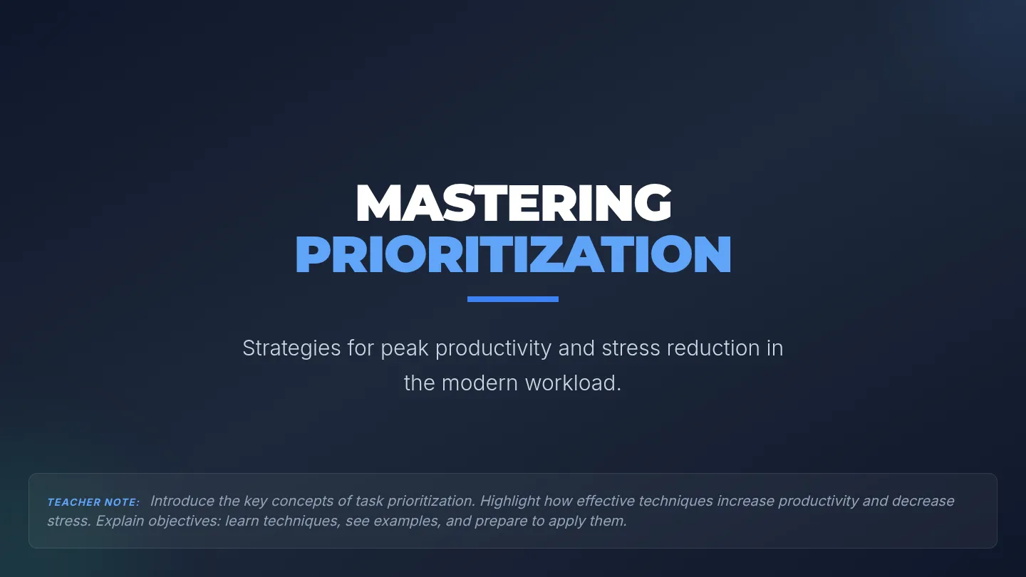 Mastering Prioritization Slides