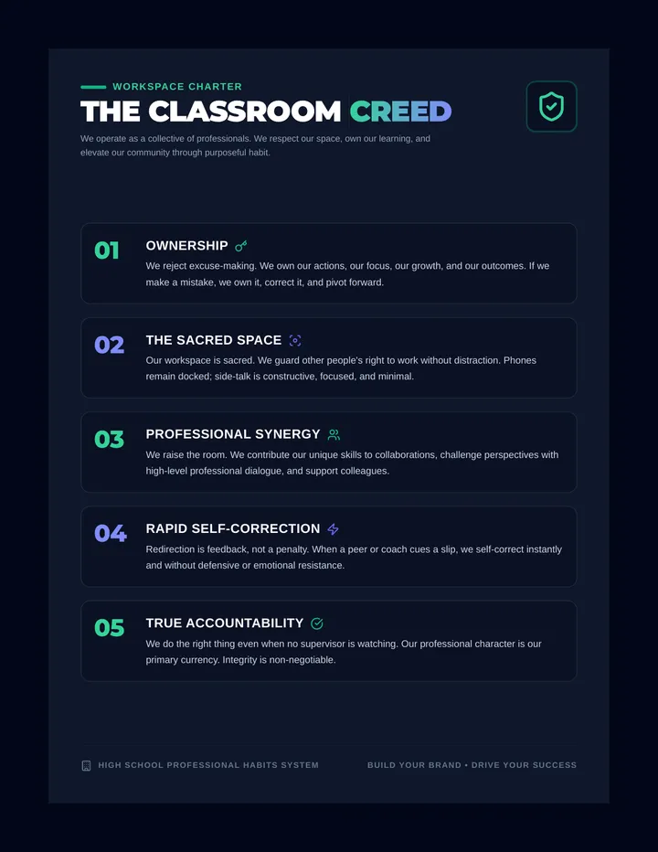 Classroom Creed Poster