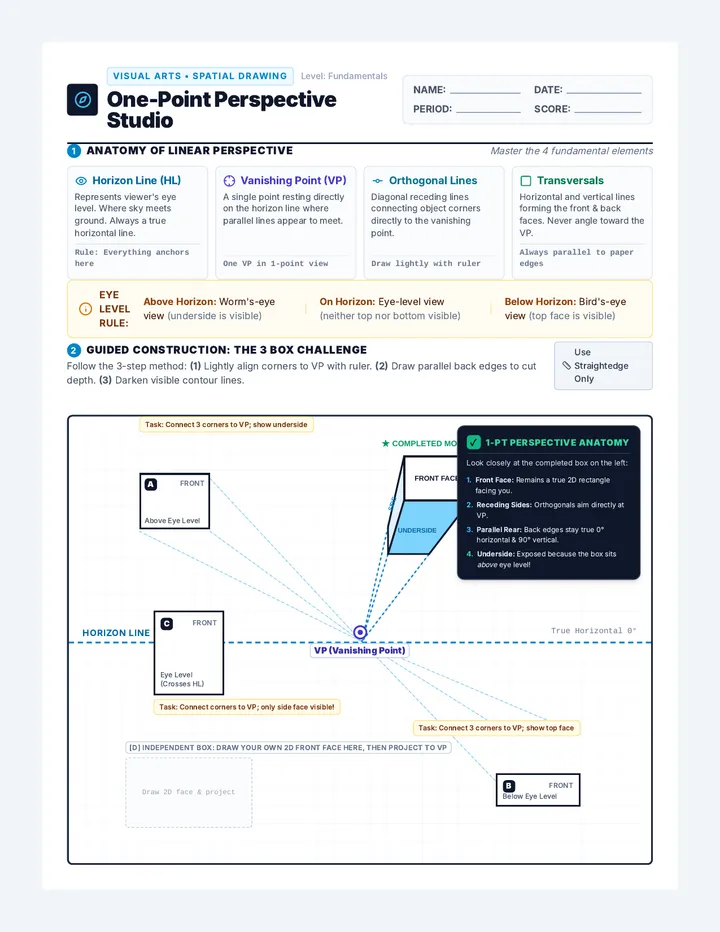 Perspective Basics Worksheet