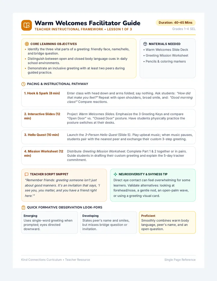 Warm Welcomes Facilitator Guide