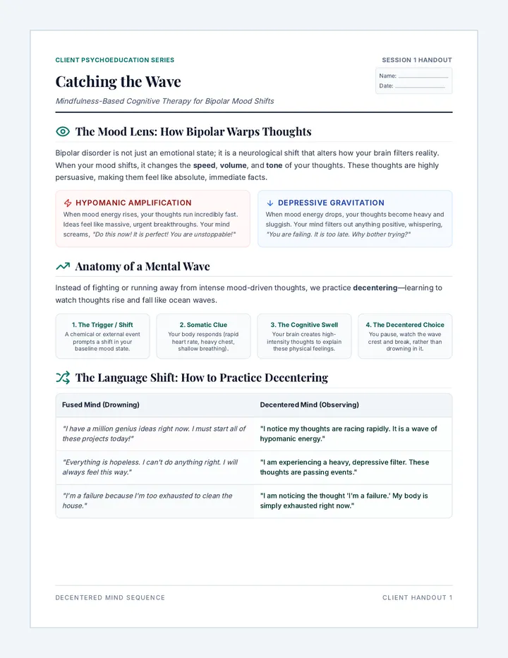 Wave Catcher Client Handout
