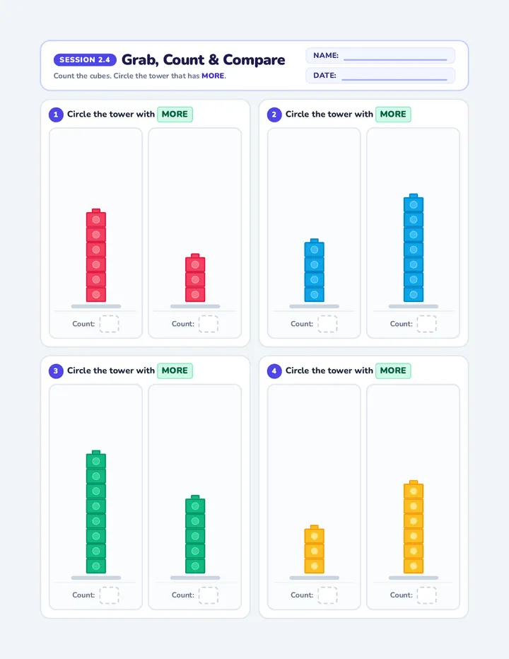 Grab and Compare Exit Ticket
