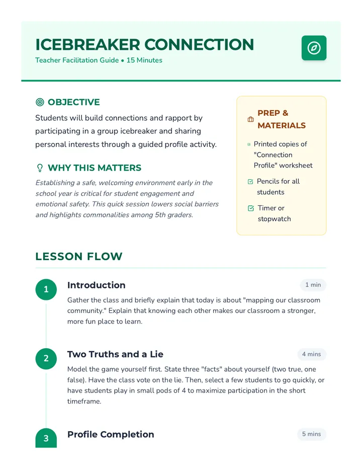 Icebreaker Facilitation Guide