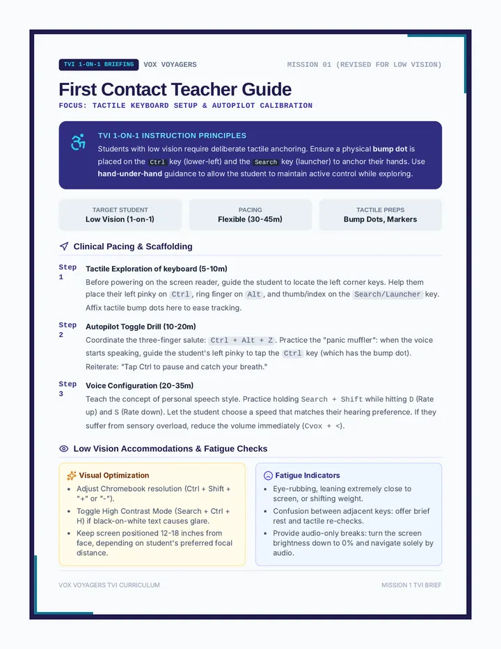 First Contact Teacher Guide