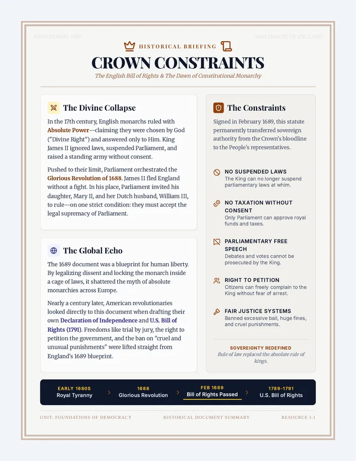 Crown Constraints Reading