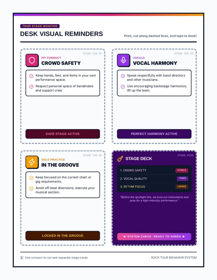 Desk Visual Reminders Card
