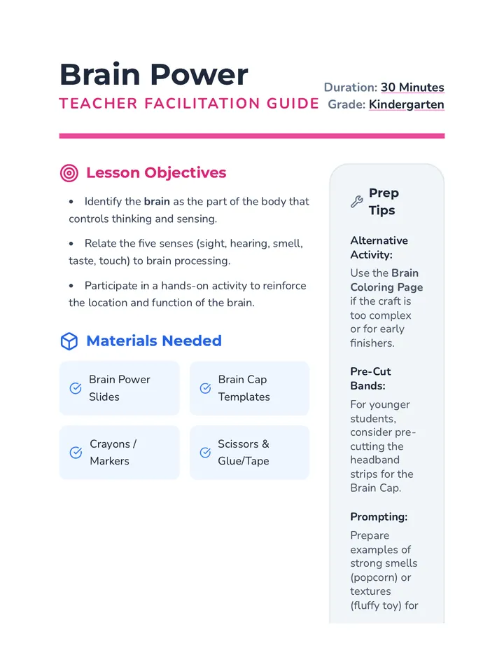 Brain Power Teacher Guide