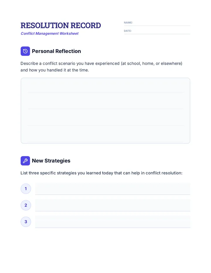 Mediation Mastery Worksheet