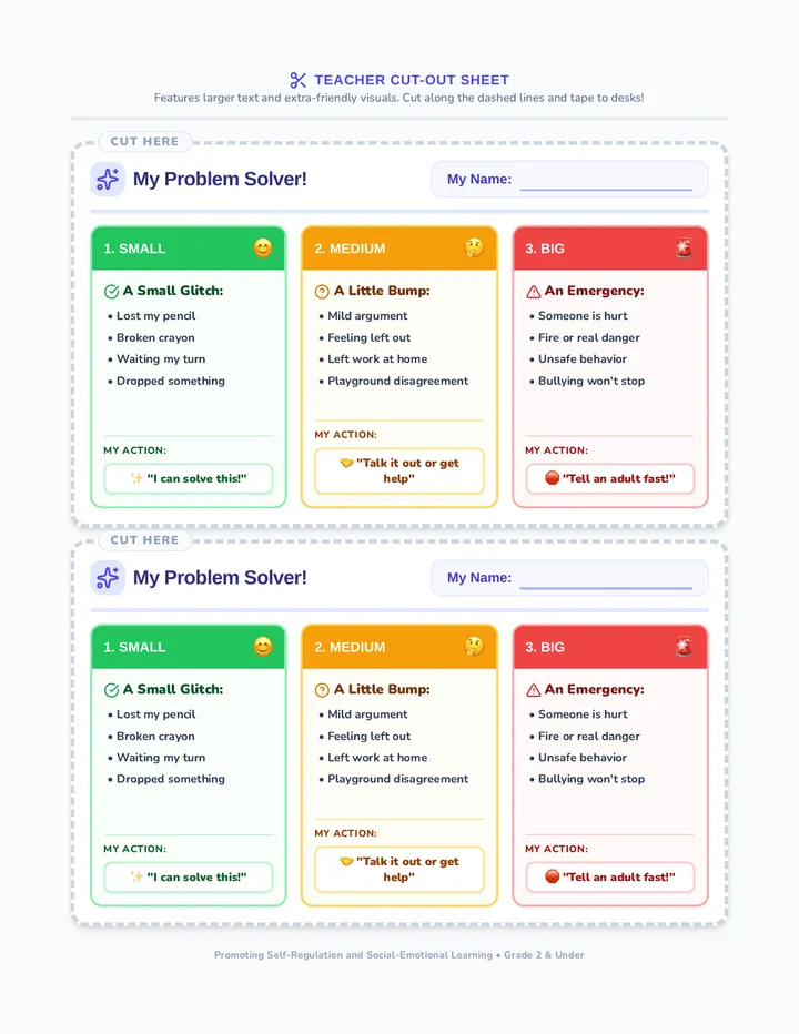 Problem Size Desk Strips