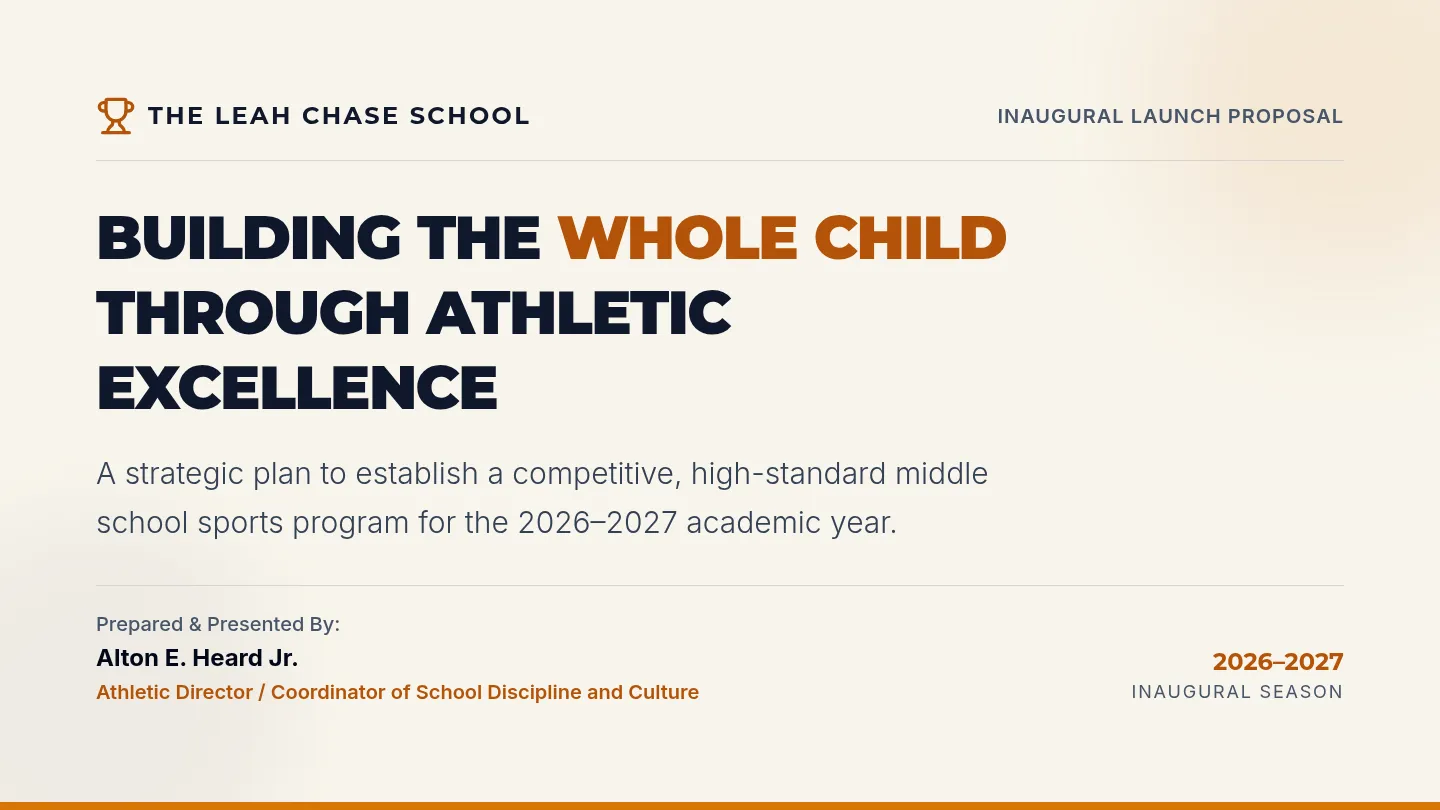Athletic Proposal Slides