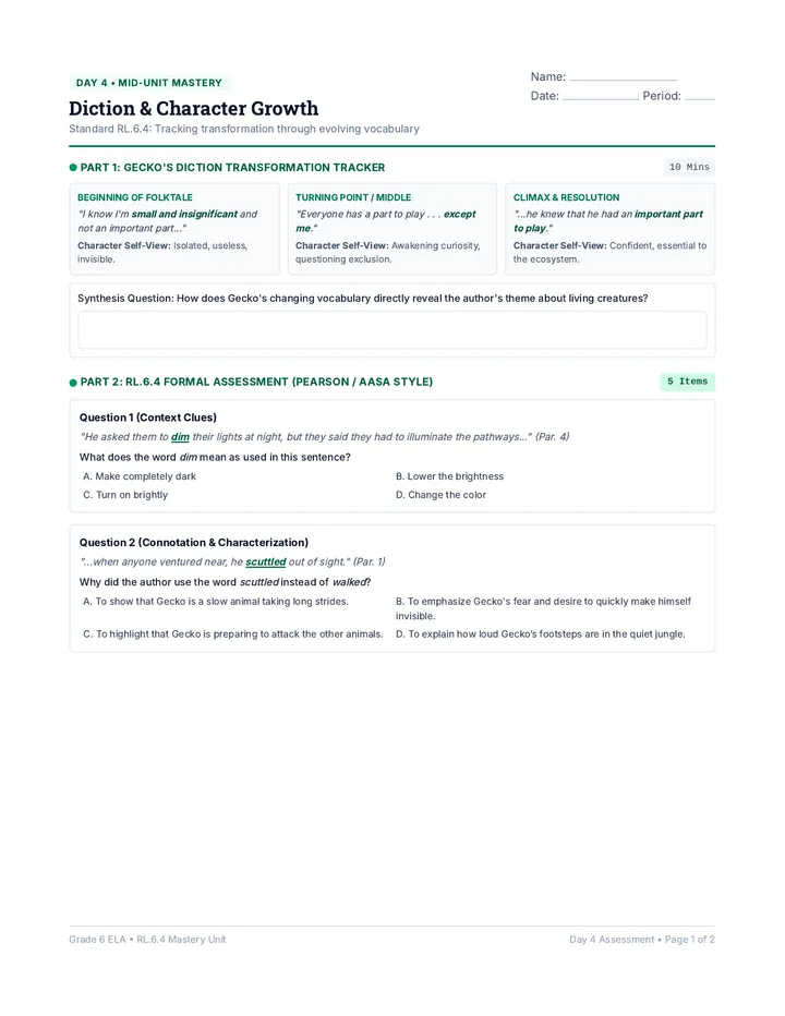 Diction Growth Assessment