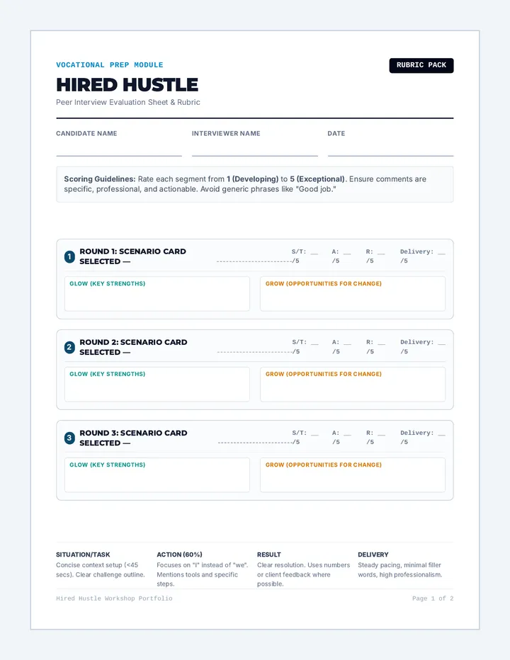 Hired Hustle Feedback Tracker
