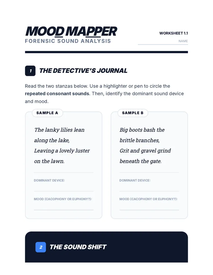 Mood Mapper Worksheet