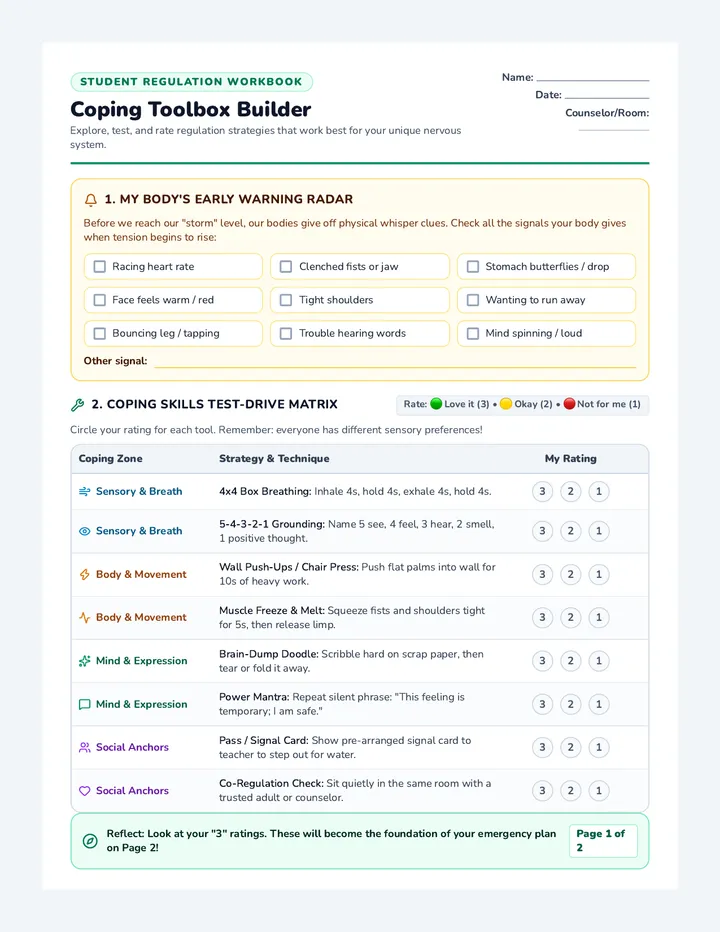 Coping Toolbox Builder Activity
