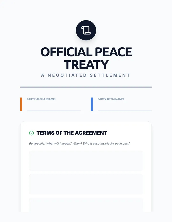 Official Peace Treaty Document