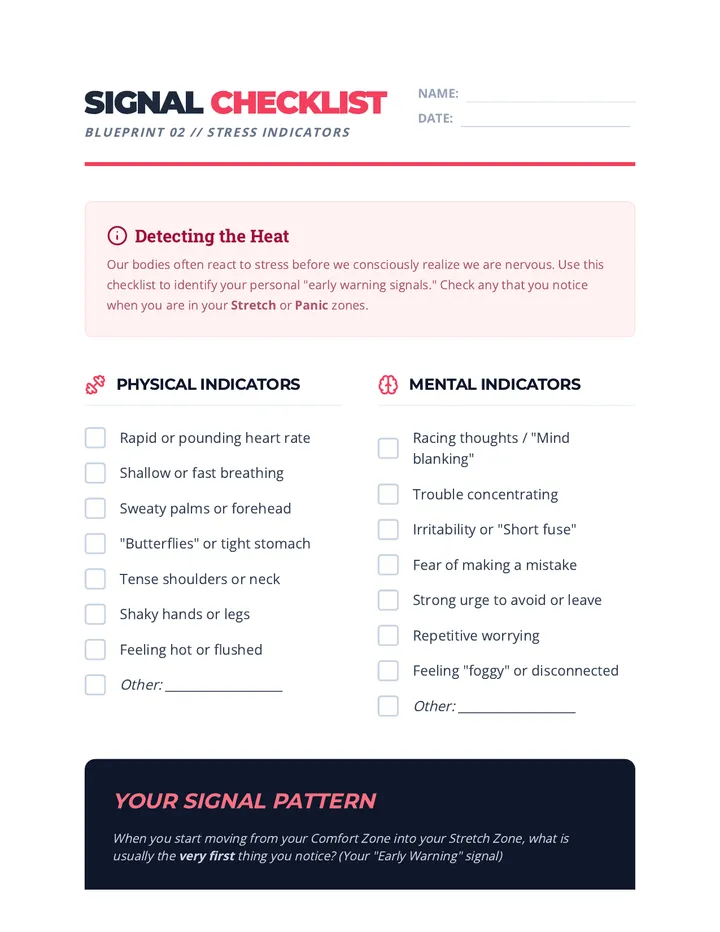 Stress Signal Checklist