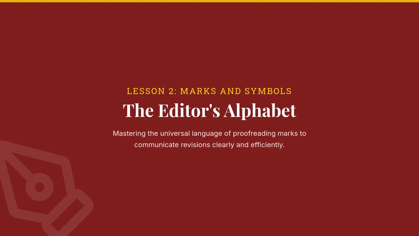 Proofreading Marks Slides