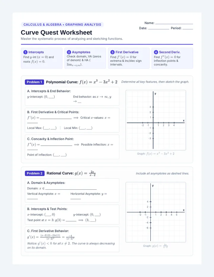 Curve Quest Worksheet