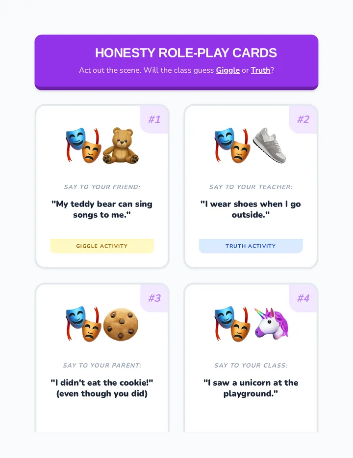 Honesty Role-Play Prompt Cards