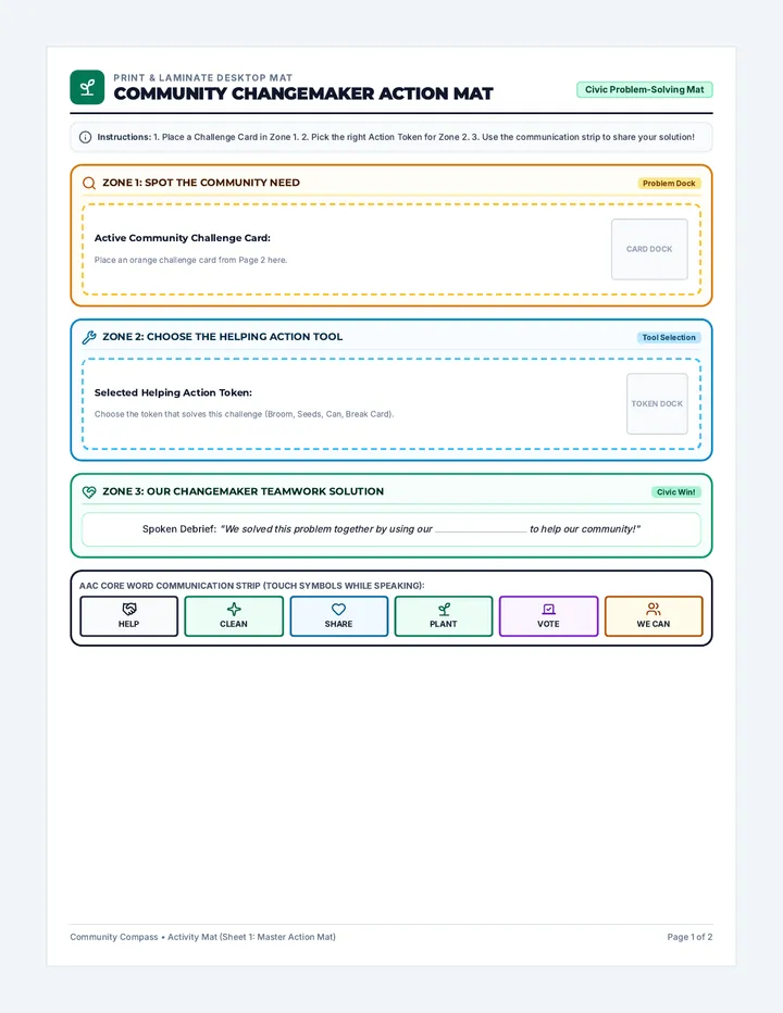 Civic Action Activity Mat
