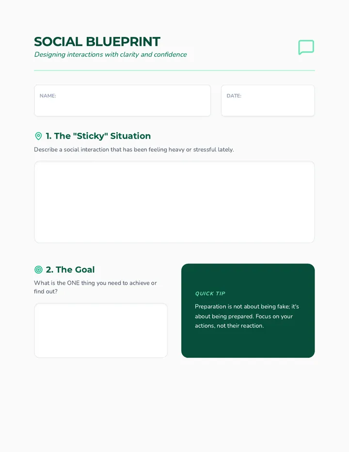 Social Blueprint Worksheet