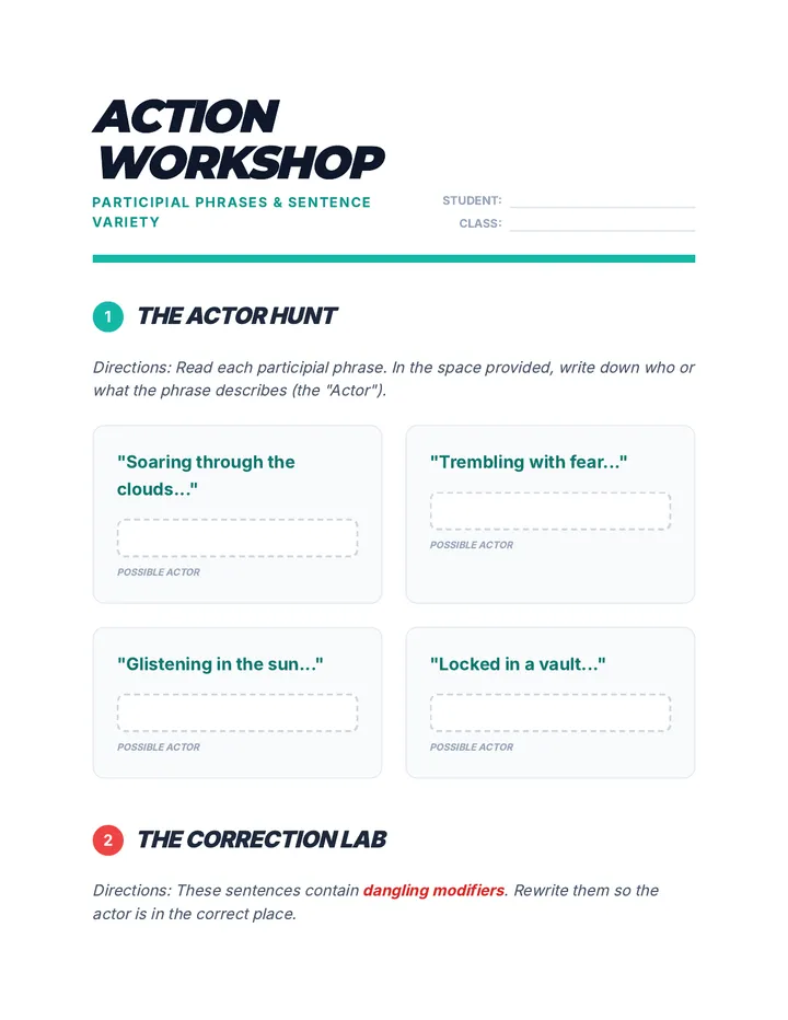 Action Workshop Worksheet